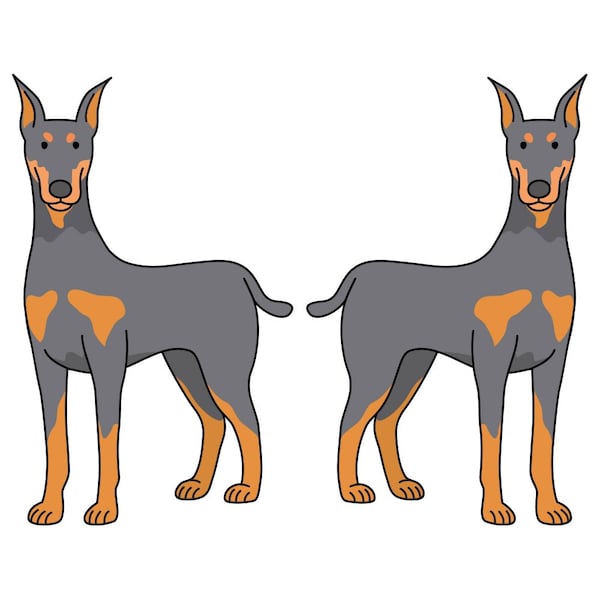 Doberman Pinscher Dog Decal, Dog Lover Decor Vinyl Sticker